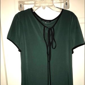 green dress shirt with tie